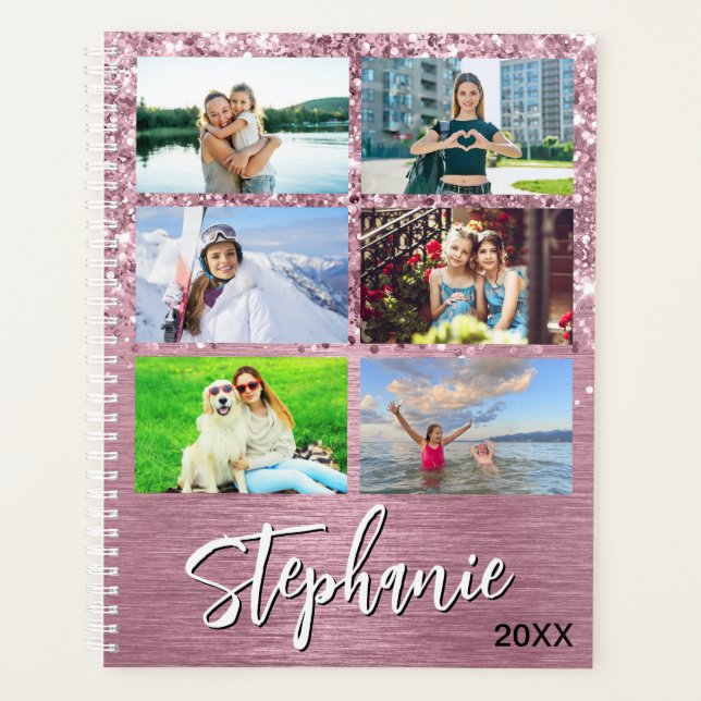Glittery Pink Glam 14 Photo Collage (Devant)