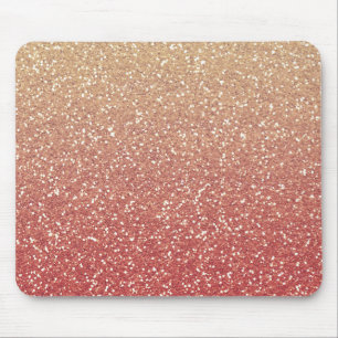 Glittery Pink Gold Melon Mousepad