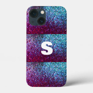 Glittery Pink Lila Ombre Abstrakt Monogram Case-Mate iPhone Hülle
