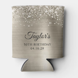 Glittery Platinum Foil 30. Geburtstag Dosenkühler
