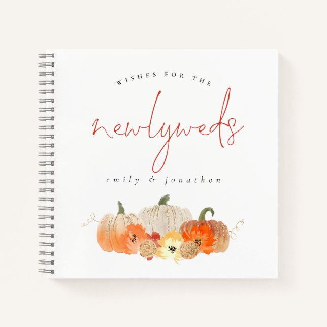 Glittery Pumpkins wünscht sich ein neues Gästebuch Notizbuch (Vorderseite)