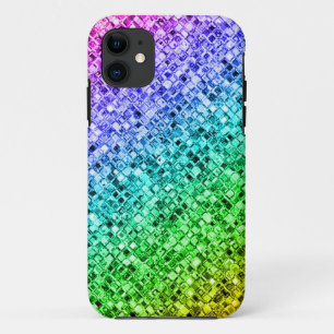 Glittery Rainbow Sparkle Bling Glam Lila Aquamarin Case-Mate iPhone Hülle