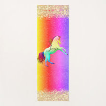 Glittery Rainbow Unicorn Personalisiert