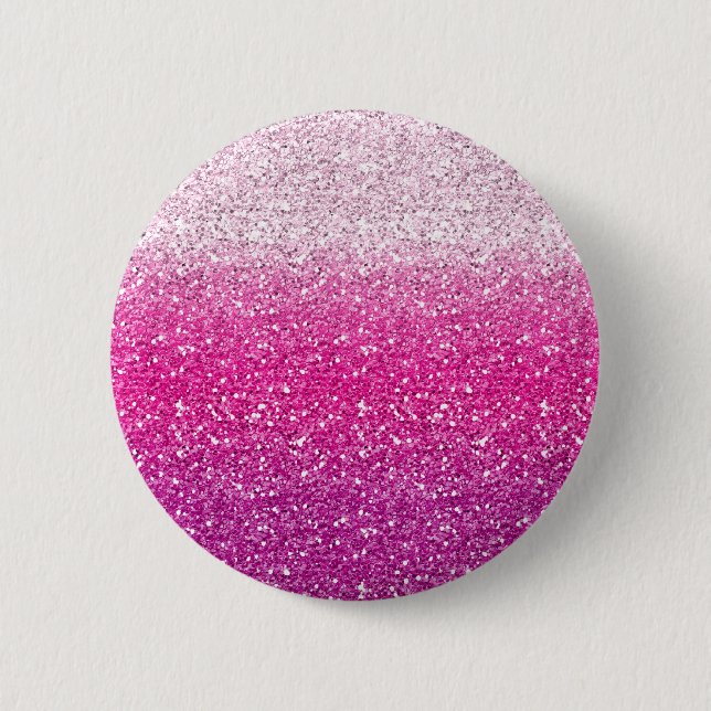Glittery rosa Ombre Button (Vorderseite)