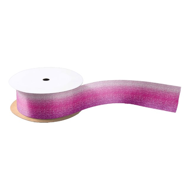 Glittery rosa Ombre Satinband (Spule)