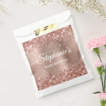 Glittery Rose Gold Baby Dusche