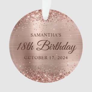Glittery Rose Gold Foil 18e anniversaire Photo
