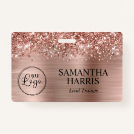 Glittery Rose Gold Foil Logo Ausweis