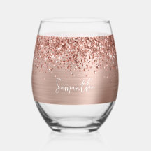 Glittery Rose Gold Glam Name