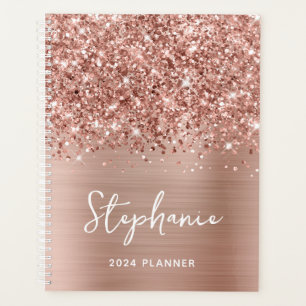 Glittery Rose Gold Glam Personnalisé 2024
