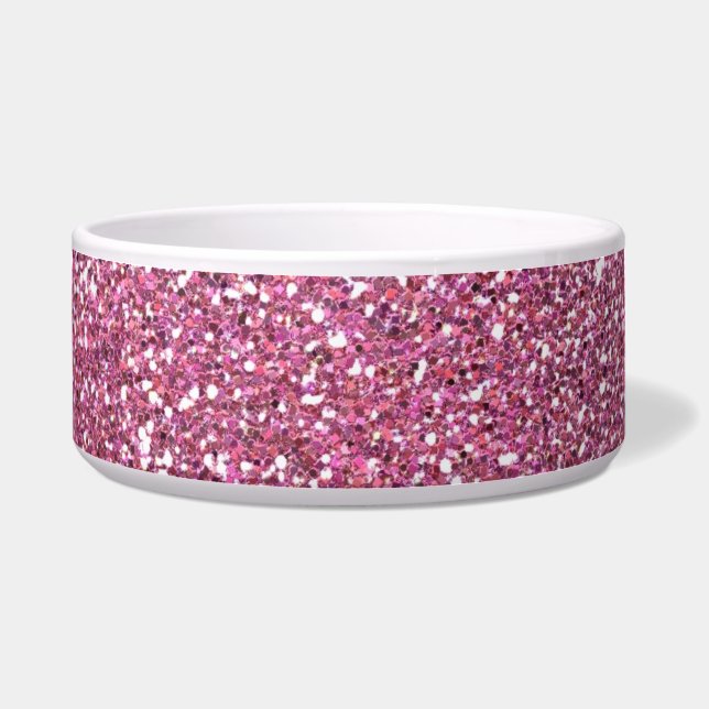 Glittery Shiny Pink Glitzer Napf (Vorderseite)