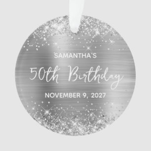 Glittery Silver Foil 50e anniversaire