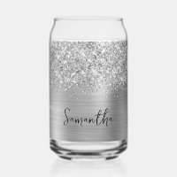 Glittery Silver Glam Name