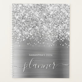 Glittery Silver Glam Planer
