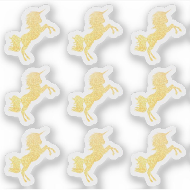 Glittery Sparkle Unicorn - Magisches Sparkle Party Aufkleber (Vorderseite)