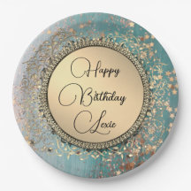 Glittery Stardust auf Blue Aquamarin Paper Tellers