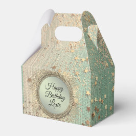 Glittery Stardust auf Green Aquamarin Geschenkschachtel