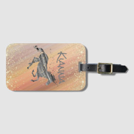 Glittery Starry Unicorn Gepäckanhänger