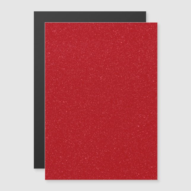 Glittery Tomato Red Magnetic Card - Anpassbar Magneteinladung (Vorne/Hinten)