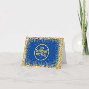 Glittery U.S. Border Patrol Logo Weihnachtskarte Karte