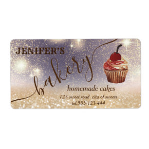 Glittery Vintag cupcake Koch Skriptbacken