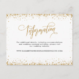 Glittery Wedding Card in Imitats Gold Glitzer Begleitkarte