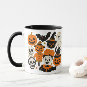 Glittery Whimsical Halloween Tasse