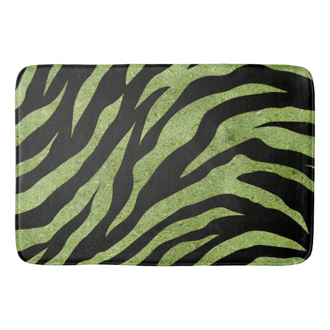 Glittery Zebra Stripes Pattern Badematte (Vorderseite)