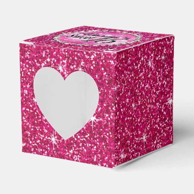 Glitz Bling Glitzer Sparkle | Fuchsia Geschenkschachtel (Vorderseite)