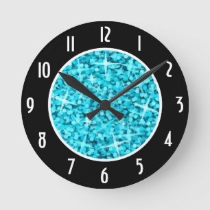 Glitz Blue Black 'Numbers' Uhr