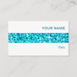 Glitz Blue Stripe Visitenkarte weiß