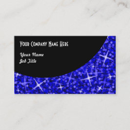 Glitz Dark Blue Black Curve Visitenkartenvorlage Visitenkarte