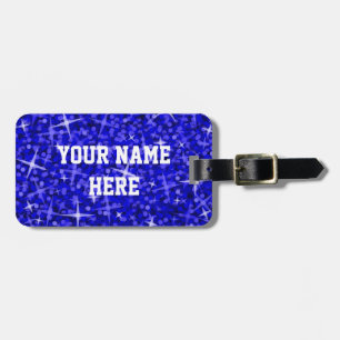 Glitz Dark Blue "Name" Gepäckanhänger