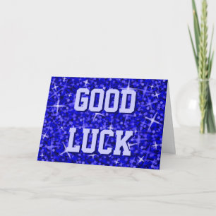 Glitz Dark Blue 'Viel Glück' 'Dein Text'-Karte Karte