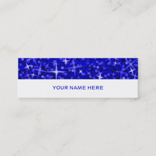 Glitz Dark Blue Visitenkartenleuchte weiß Mini Visitenkarte