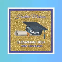 Glitz! Fun, Custom Graduation Paper Napkin Serviette