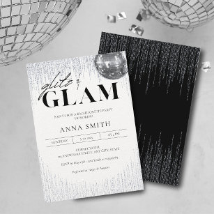 Glitz & Glam Disco Junggeselinnen-Abschied Einladu Einladung