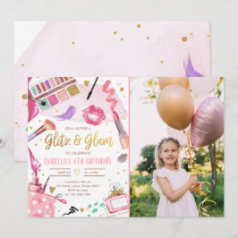 Glitz Glam Glamour Party Wellness-Center Girl Make Einladung