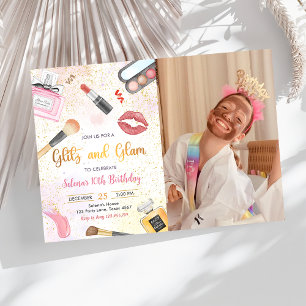 Glitz Glam Glamour Wellness-Center Party Makeup Ge Einladung
