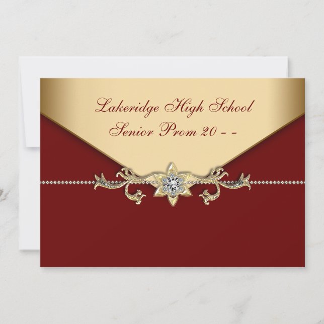 Glitz Glamor Black Cravate Prom Invitations (Devant)