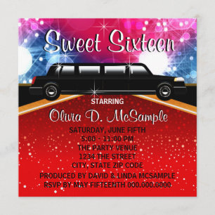 Glitz Glamor Red Carpet Movie Star Invitations