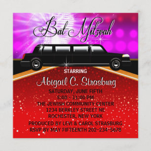 Glitz Glamor Red Carpet Movie Star Invitations