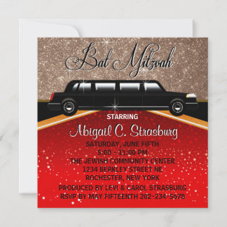 Glitz Glamor Red Carpet Movie Star Invitations