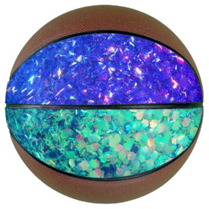 Glitz Glitzer Aqua Lila Basketball