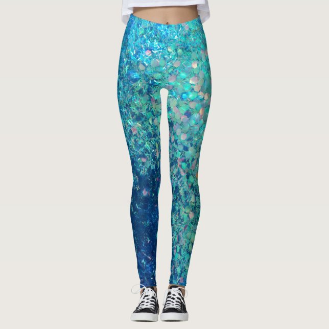Glitz-Glitzer-Druck-Leggings! Seien Sie ein einer Leggings (Vorderseite)