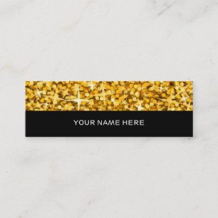 Glitz "Gold" Visitenkarte schwarz
