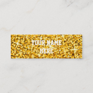 Glitz-"Gold" Visitenkarteschablone dünn Mini Visitenkarte