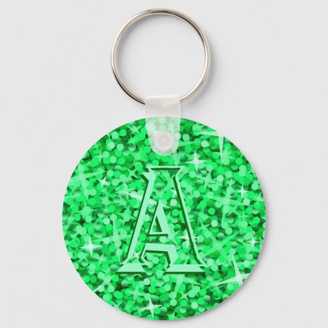 Glitz Green 'monogram' Schlüsselanhänger (Vorderseite)