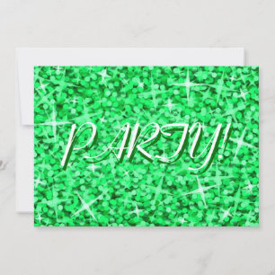 Glitz Green 'Party!' Einladung St Patrick's Day