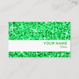Glitz Green White Strip Visitenkartenvorlage Visitenkarte